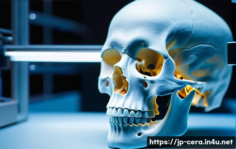 세라믹 소재 개발 트렌드 - **Prompt 1: Medical Breakthrough with 3D Printed Ceramics**
    "A clean, futuristic medical laborat...
