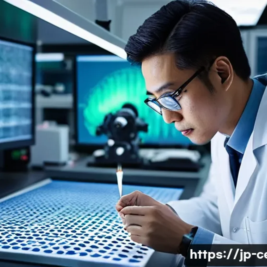 세라믹 분야 연봉 협상 꿀팁 - **Prompt:** A highly focused East Asian ceramic engineer, in their early 30s, wearing a clean, crisp...