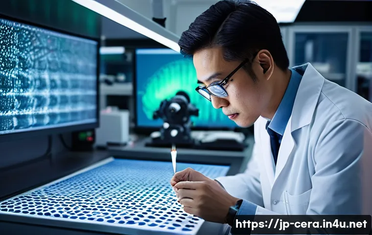 세라믹 분야 연봉 협상 꿀팁 - **Prompt:** A highly focused East Asian ceramic engineer, in their early 30s, wearing a clean, crisp...
