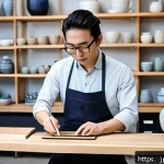 미술세라믹 전문가 연봉 - A modern Japanese ceramic artist&rsquo;s studio blending traditional pottery techniques with cutting-edge ...